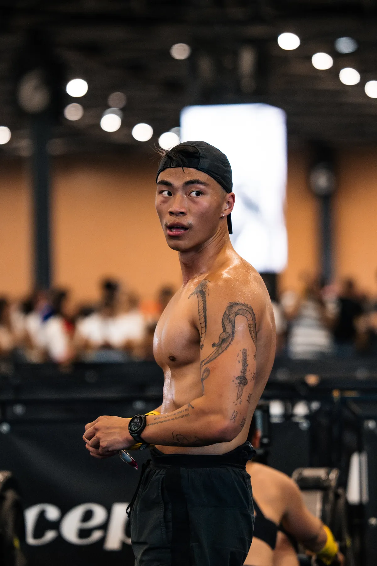 Portrait d’un athlète pendant le HYROX Lyon 2026